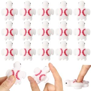 Seenelling 20 Pcs Baseball Party Favors Turtle Stress Ball Baseball Team Gifts Mini Resin Emotional Inspirational Sports Support Gift Squeeze Ball for Birthday Party Favors Team Players Fan Coworkers