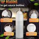 6-Pack Plastic Condiment Squeeze Bottles 36oz – Refillable Squirt Bottles with Narrow Tip, Leak-Resistant | Great for Oil, Sauces, Ketchup, Mayonnaise, Syrup, Dressing, BBQ Stations & Catering Use