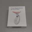 7 Color Face and Neck Massager Light Therapy, Red Light Based Facial Massager for Skin Care, Smoothing, Firming (White)