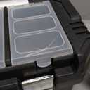 Anyyion 14 Inch Tool box with Removable Tray, Truly Strong and Durable For Craft Storage, Household14In