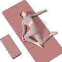 7-Fold Yoga Mat 70"x24" - 1/2 Inch Thick Folding Exercise Mat, Compact Non-Slip TPE Mat for Travel, Storage, Yoga & Home Gym, Lightweight & Portable (Pink + Navy)