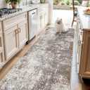 4x12 Ft Hallway Runner Rug, Non-Slip Washable (Brown Beige)
