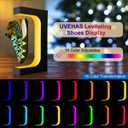 Yegvea Levitating Shoe Display Floating Sneaker Stand,Magnetic Levitation Sneakers Stand with 16 Colors Remote Control and 360° Rotation