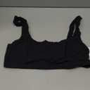 PrettyGuide Women's Wireless Bralette Smoothing No Padding Scoop Neck Bra Soft Comfortable Lounge Bra (Black, XL)