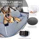 Dog Car Seat for Large Dogs,Dog Booster Seat Under 80lbs or 2 Small Dogs, Detachable Pet Seat with Safety Belt, Non-Slip Base, and Storage Pockets for Car Travel