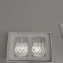 Kitcom Crystal Taper Candle Holders Multiple Faceted Designed Hand Cut Crystal Holders Wedding Banquet Decorations for Home W2.4xH1.8Inches Pack of 2, Comes with Gift Box