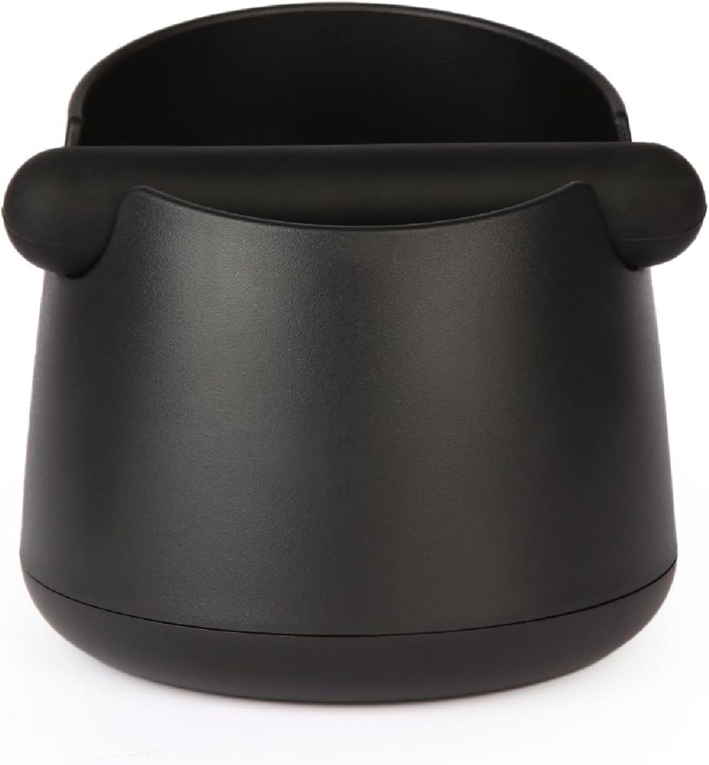 Knock Box Large Capacity Design Espresso Knock Box Shock-absorbent Knock Box Espresso with Removable Knock Bar and Non-Slip Base Espresso Accessories for Home/Office (4.9x5.3Inch Knock Box)