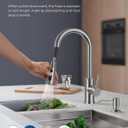 FORIOUS Kitchen Faucet with Soap Dispenser, Brushed Nickel, Single Handle Stainless Steel Transitional Sink Faucet with Pull Down Sprayer 1 or 3 Hole, Suitable for Farmhouse Laundry Camper RV Bar