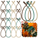 Zhengmy 16 Pcs 25 Inches Christmas Velvet Garland Ties Christmas Decorative Twist Ties for Banister Reusable and Flexible Twist for Xmas Home Decorations Holiday Craft Wrapping(Burgundy)