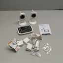 HelloBaby Baby Monitor with 2 Cameras, Baby Monitor No WiFi, Night Vision, 2-Way Audio, Remote Pan & Tilt, 2X Zoom, ECO Mode, 8 Lullabies, Sound Activated Screen