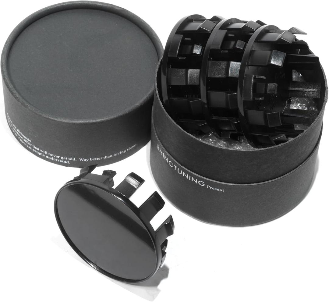 RTrhinoTuning 4PCS Wheel Center Caps Compatible with Armada Titan Pathfinder Frontier Xterra Black Wheel Rim Center Cap, 40342-EA210 62612 62613 OD:2.76"(70mm) ID:2.56"(65mm)