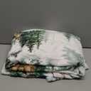 Breling Christmas Throw Flannel Blanket Winter Elk Cozy Fuzzy Warm Throw Blanket with Holiday Themed Print Christmas Gift for Winter Couch Sofa Bed Home Decor 60"x50"