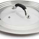 15 inch Large Universal Lid for 11-15" Pans Pots, Stainless Steel Pan Lid Cover for 11 12 13 14 15 In Cast Iron Skillets Frying Pans Woks