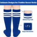 Sarfel Kids Soccer Socks Toddler Baseball Socks Youth Softball Sock Boys Football Sock Team Sports Girls Athetic Accessory (Blue)