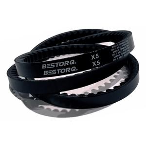 BESTORQ BX81 Rubber V-Belt, Raw Edge/Cogged, Black, 84" Length x 0.66" Width x 0.43" Height