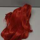 Red Curly Wig, Max Beauty Red Mermaid Cosplay Wigs for Woman with Starfish Hair Clips, Adult Long Hair Daily Wig Heat Resistant Synthetic Fiber for Halloween for Cosplay for Christmas (Red 1)