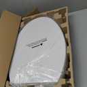 ELLAI Raised Toilet Seat, 3.5” Elevated Elongated Toilet Seat Riser with Soft Close Lid, 400 lb Capacity, White