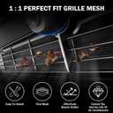 Front Grille Mesh Inserts for Tesla Model Y Juniper 2026(NOT for Standard/Performance), Lower Bumper Grill Guard, ABS Protective Mesh Cover, Prevent Debris & Rocks, Easy Snap-On Installation