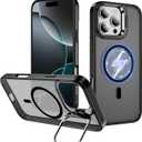 ADDIT Case for iPhone 16 Pro Phone Case iPhone 16 Pro Magnetic Case Fits MagSafe Military-Grade 10FT Drop Resistant Matte Skin Feeling Back Cover Case Fit for iPhone 16 Pro (Black)