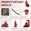 Metal Fire Hydrant Solar Water Fountain with Backup Battery,Solar Powered Water Fountain Outdoor,Solar Fountain Bird Bath for Garden, Patio & Yard Decor,Working at Night for at Least 6 Hours (red)