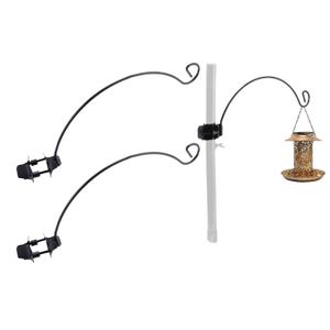 Metal Clamp-On Deck Hook for Bird Feeder,Accessory Hook for Backyard Feeding Stations, Bird House Holder Bracket,Bird Feeder Holder Bracket. (Style1, 2)