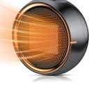 Space Heater, Portable Electric 500W PTC Ceramic Heaters for Indoor Use, Efficient Fast Heating, Tip-Over & Overheat Protection, Quiet Small Mini Desk Heater for Bathroom Home Office Bedroom