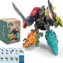 Dinosaur Transform Robot 5 in 1 Take Apart Toys Set for boy Kid Age 3 4 5 6 7 8 Years Old Construction Building DIY with Drill Tool Kit Best Gift for Birthday Christmas Easter