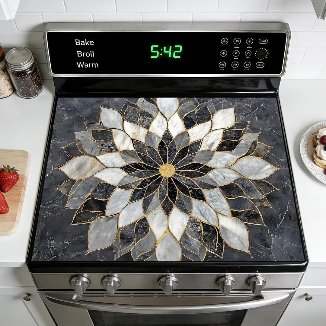 Stove Cover Mat for Electric, Non-Slip Drying Mat Stove Top Cover to Elevate Suitable for Kitchen 2820 Inch Bottle Design