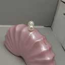 Women Acrylic Shell Shaped Clutch Luxury Marble Acrylic Chain Shoulder Bag Wedding Party Purses (Cherry Blossom Pink)