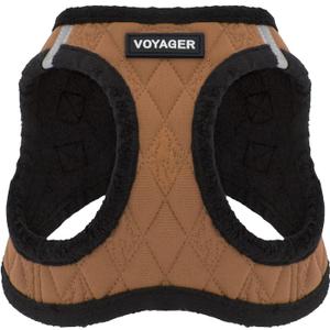 Best Pet Supplies - All Weather Mesh / Plush, Reflective, No Pull Harness for Small, Medium Dogs, Cats - Secure with Hook & Loop Fastener, Buckle, Double D-Rings - Beige Plush, M (M (Chest: 16 - 18"))