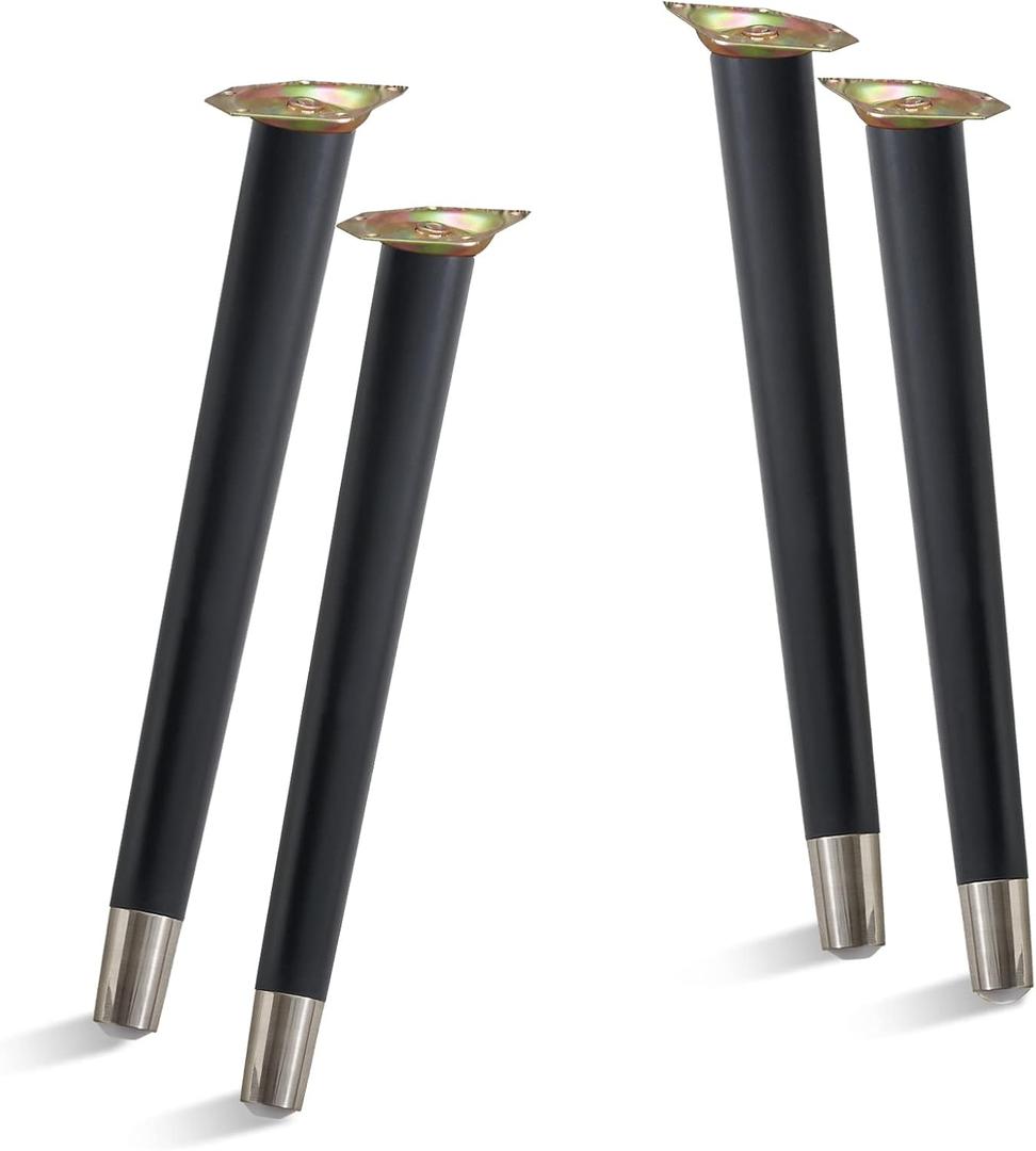 TEMI 16" Wood Table Legs Premium Set of 4 Wooden Furniture Legs for Desk, Coffee Table, Bench, Chair, Dresser, Bed, and Cabinet Strong, Durable and Easy to Install