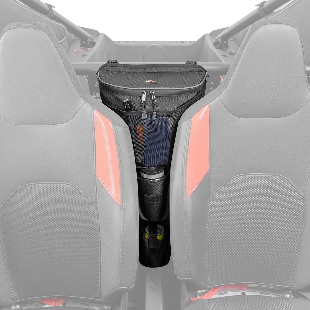 KEMIMOTO 2024 2025 2026 XP 1000 Center Storage Bag with Cup Holder Compatible with Polaris RZR XP 1000/ RZR XP 4 1000 2024 2025 Accessories 1680D High-Density Shoulder Storage with Anti-mud Zipper