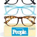 CCVOO 4.0 Reading Glasses for Women 5-Pack – Blue Light Filtering, Spring Hinges, Lightweight Readers