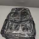 abshoo Heavy Duty Clear Backpack For School Approved Transparent Clear Bookbag (Black)