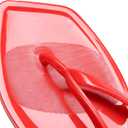 Women Flip Flops Jelly Shoes Thong Sandals Flat Slides Clear Jellies Pool Slippers Bathroom Summer Beach Size 8 Ladies Non Slip Dress Comfortable Quick Drying Soft (Red)