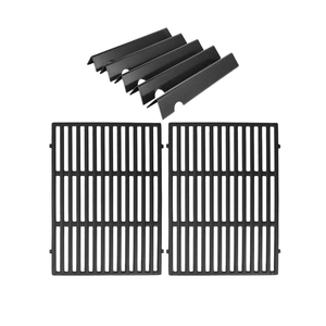 17" Flavorizer Bars 66795 and 18.75" Cast Iron Grill Grates 66095 Combo for Weber Genesis II LX 300 Series,Genesis II E/S 310/315 / 325/330 / 335 Grill Grate Flavor Bars Set for Weber 66802 66032