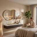 Irregular wall Mirror 25"x46" Gold Asymmetrical Mirror