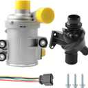 Electric Engine Water Pump W/Thermostat 11518635089 Compatible with BMW 320i, 320i xDrive, 328i, 328i GT xDrive, 328i xDrive, X5, 528i, 528i xDrive, X3, 428i Gran Coupe, 428i xDrive Gran Coupe, X1