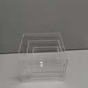 3Pcs Clear Acrylic Risers Display Stand, Buffet Risers with Hollow Bottom, Acrylic Cube Box for Figures Jewelry Perfume Handbag Food Dessert Party Show Christmas Decor(Clear-3pcs)