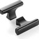 10 Pack 2 Inch, T-Bar Matte Black Cabinet Knobs Black Drawer Knobs Black Cabinet Pulls, ZK1303 Kitchen Hardware for Cabinets Drawers Bedroom Dresser Cupboard Bathroom Vanity Closet