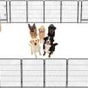 DUMOS Dog Playpen 40 Inch 32 Panels Indoor Outdoor Metal Pet Fence
Foldable Dog Play Pen with Door, Portable Exercise, RV Camping, Puppy Small Medium Large Dogs
