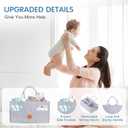 AIXIANG Baby Diaper Caddy Organizer,Portable Nursery Essentials Storage Diaper Caddy for Newborn Boy and Girl (Grey)