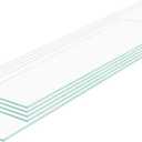10" W x 36" L - 5 PCS Rectangle Tempered Glass Shelf Set,Glass Shelves of Wall Without Frame