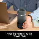 Ninja, Travel Mug, Sip Perfect 12oz, Brings Hot Drinks to Sippable Temperature in Minutes, Stainless Steel, Leak Proof, Dishwasher Safe, Metal Insulated Tumbler, Black, DW1203BK