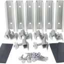 Solar Panel Roof Mounting Kit,Complete 2 Panel Solar Rack System for Side by Side DIY Installation,Universal Mounting Rails and Clamps for Asphalt Shingle or Metal Roofs, 6x 4.72 Short Mounting Rails