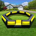15Ft Gaga Ball Pit Inflatable with Built-in Blower Indoor & Outdoor Portable Gaga Ball Pit Blow Up Gaga Pit Game Court for Backyard, Camp, Family Fun