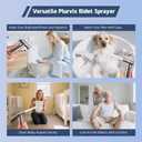 Vayzluiy Handheld Toilet Bidet Sprayer for Toilet-Adjustable Water Pressure Control with Bidet Hose for Feminine Wash, Stainless Steel Brushed Nickel Cloth Diaper for Baby Wash (Stainless Steel, 1)
