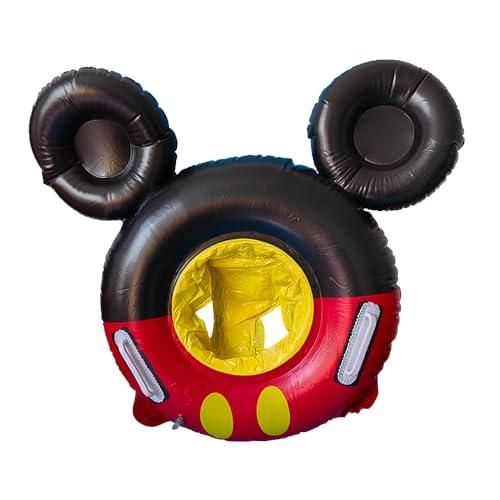 Baby Swimming Float Swim Ring Cute Floaties with Seat and Handle Pool Floats Toys Fun Water Raft Lounge Party Supplies for Infant Toddler Kids Children Age 1-4 Years, Set of 4