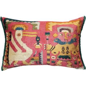 Creative Co-Op, Multicolor Vintage Beauty Cotton Velvet Lumbar Pillow Pattern 2
