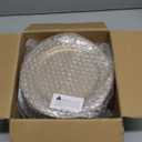 I00000 102PCS Brown Gold Dessert Plates 7.5, Plastic Salad Plates with Lace Design, Gold Disposable Plates Ideal for Weddings, Appetizer and Any Occasions